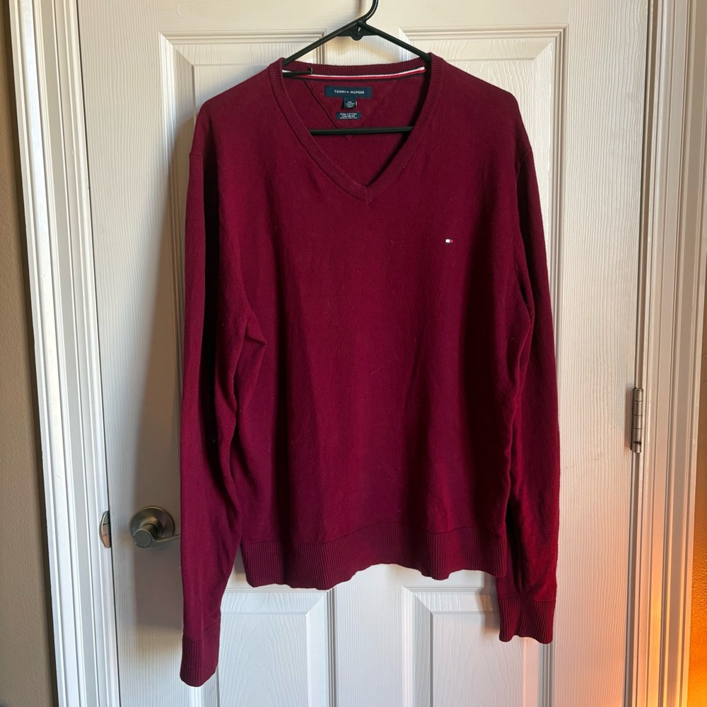 Tommy Hilfiger Burgundy Sweater